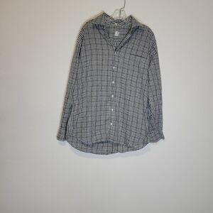 Peter millar cotton blue/green/white checkered button down